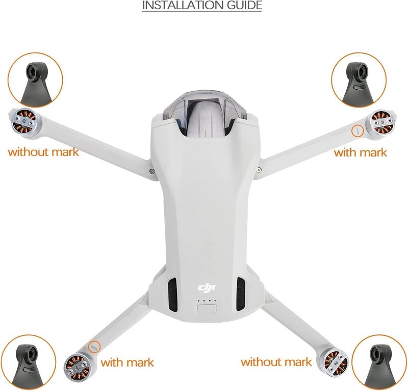YETEETH (48 قطعة) مراوح لطائرة DJI Mini 3: شفرات منخفضة الضوضاء وسهلة الإطلاق لطائرة DJI Mini 3، بدائل خفيفة لشفرات أجنحة DJI Mini 3 | براغي | مفكات (غير متوافقة مع DJI Mini 3 Pro) - Image 4